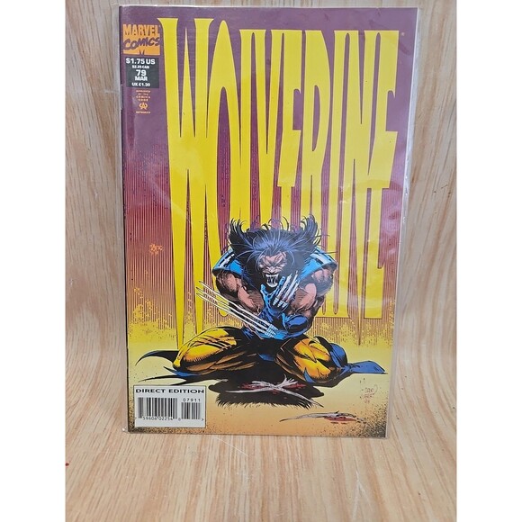 Wolverine #79 (Marvel Comics March 1994) Bone Claws broken/Iconic Cover W/ CARD - Picture 1 of 8
